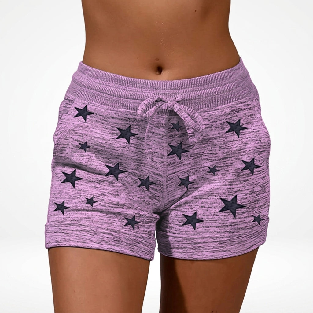 Marlo | Easy Printed Drawstring Shorts with Pockets