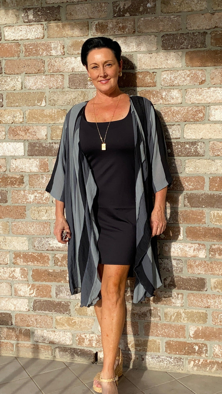 Della | Liquorice Stripe Jacket