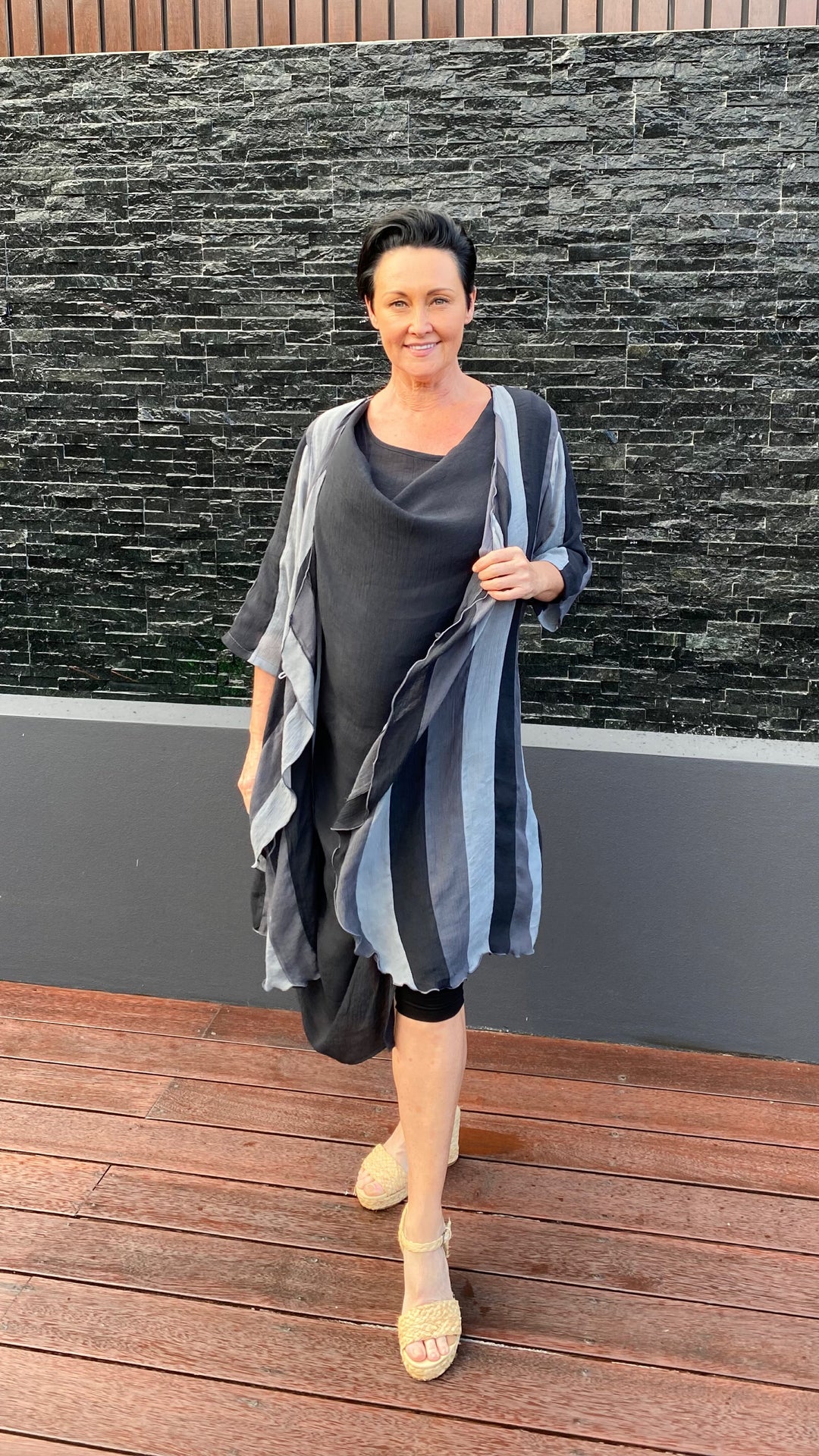 Della | Liquorice Stripe Jacket