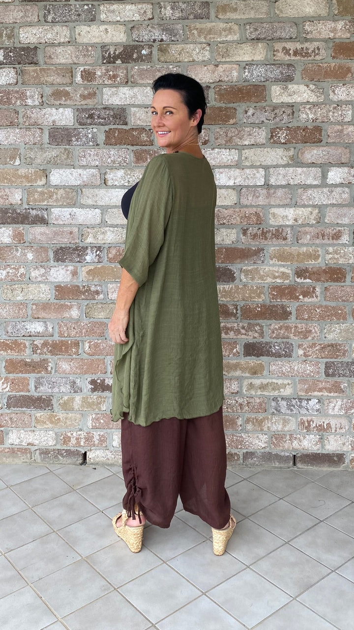 Fleur | Olive Longline Jacket