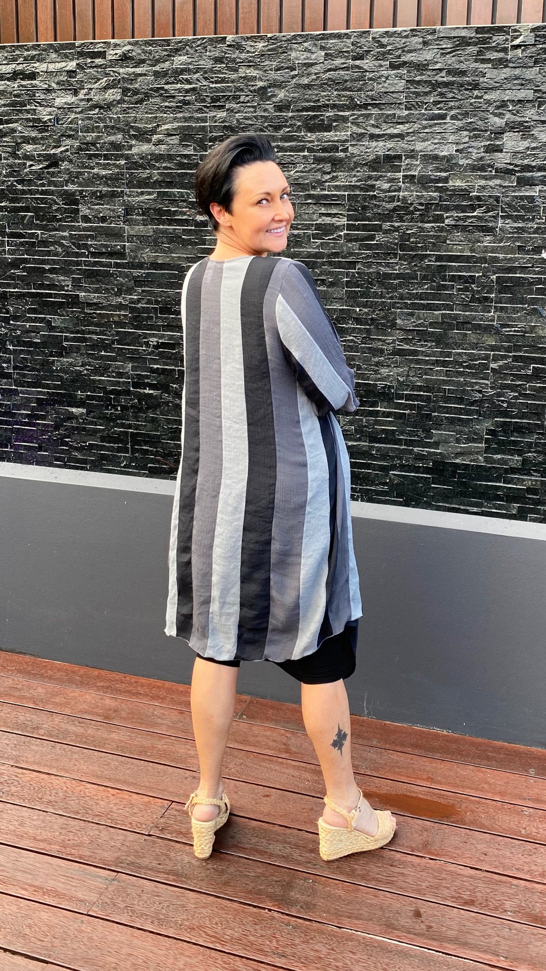 Della | Liquorice Stripe Jacket