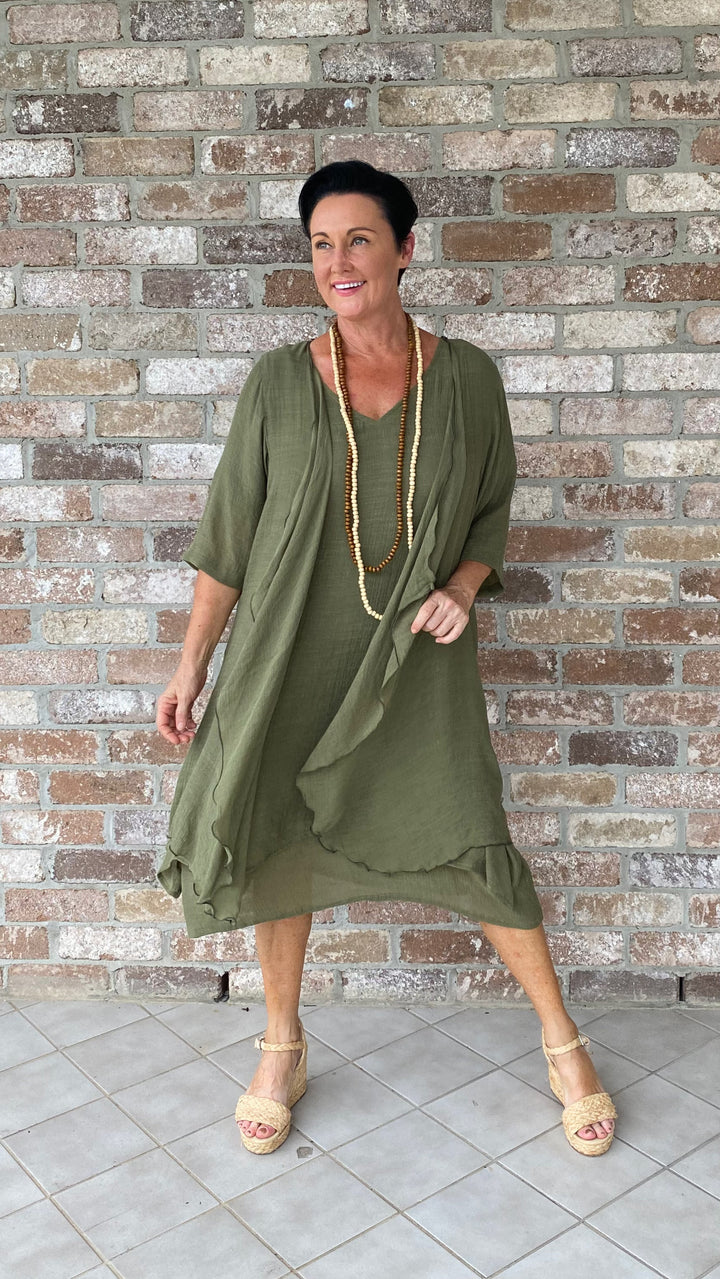 Fleur | Olive Longline Jacket