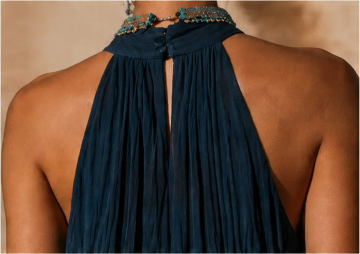 Paola | Ombre Halter/V Long Dress