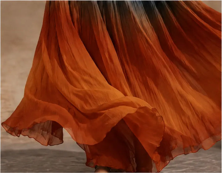 Paola | Ombre Halter/V Long Dress