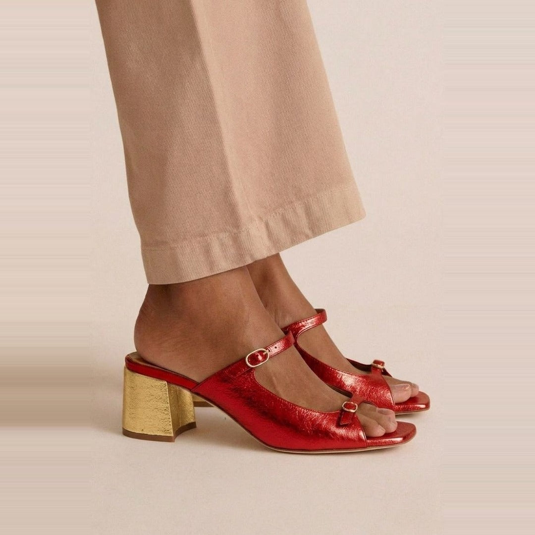 Yarra | Elegant Gold Heeled Sandals