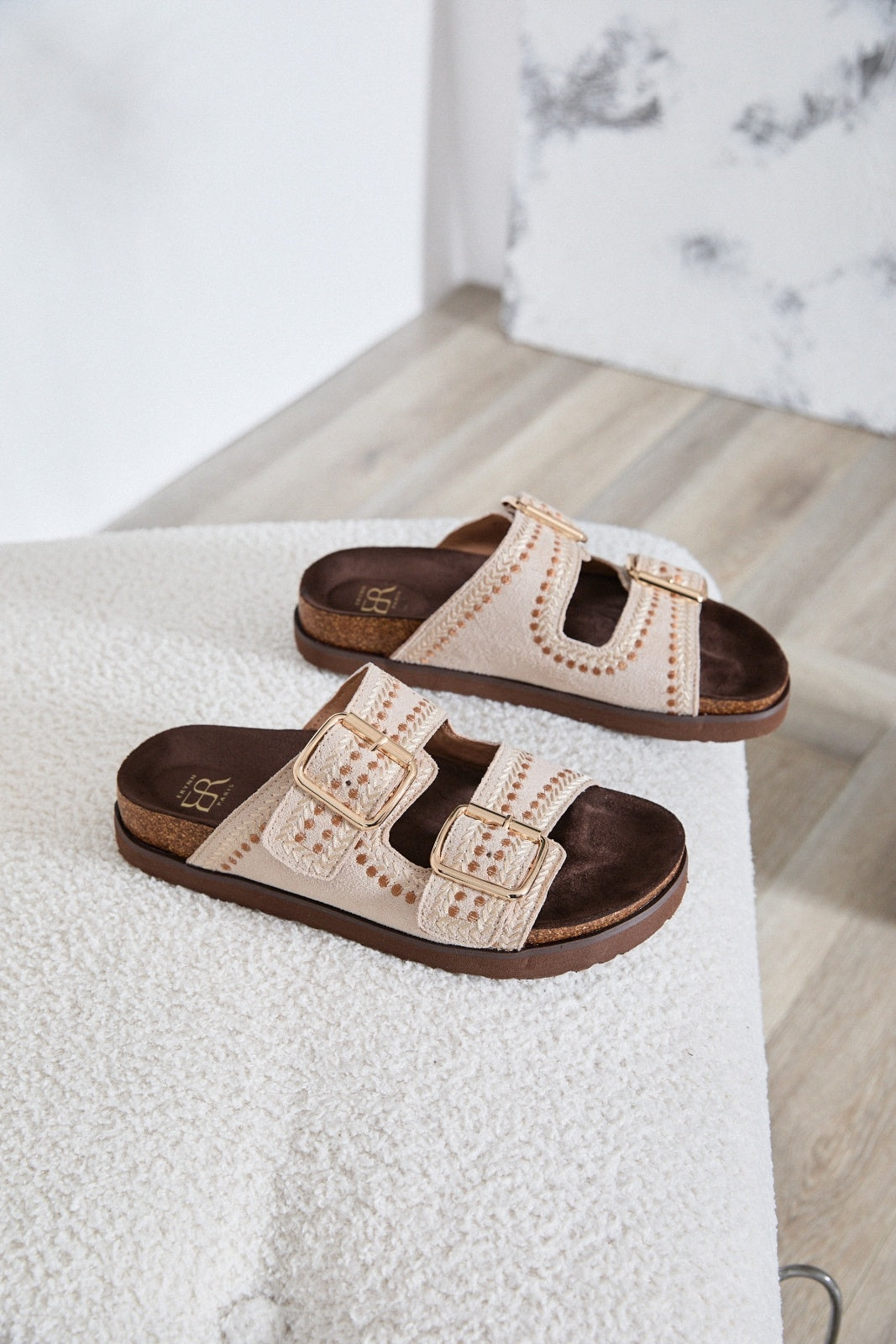 Coraline | Beige Wedge Sandal