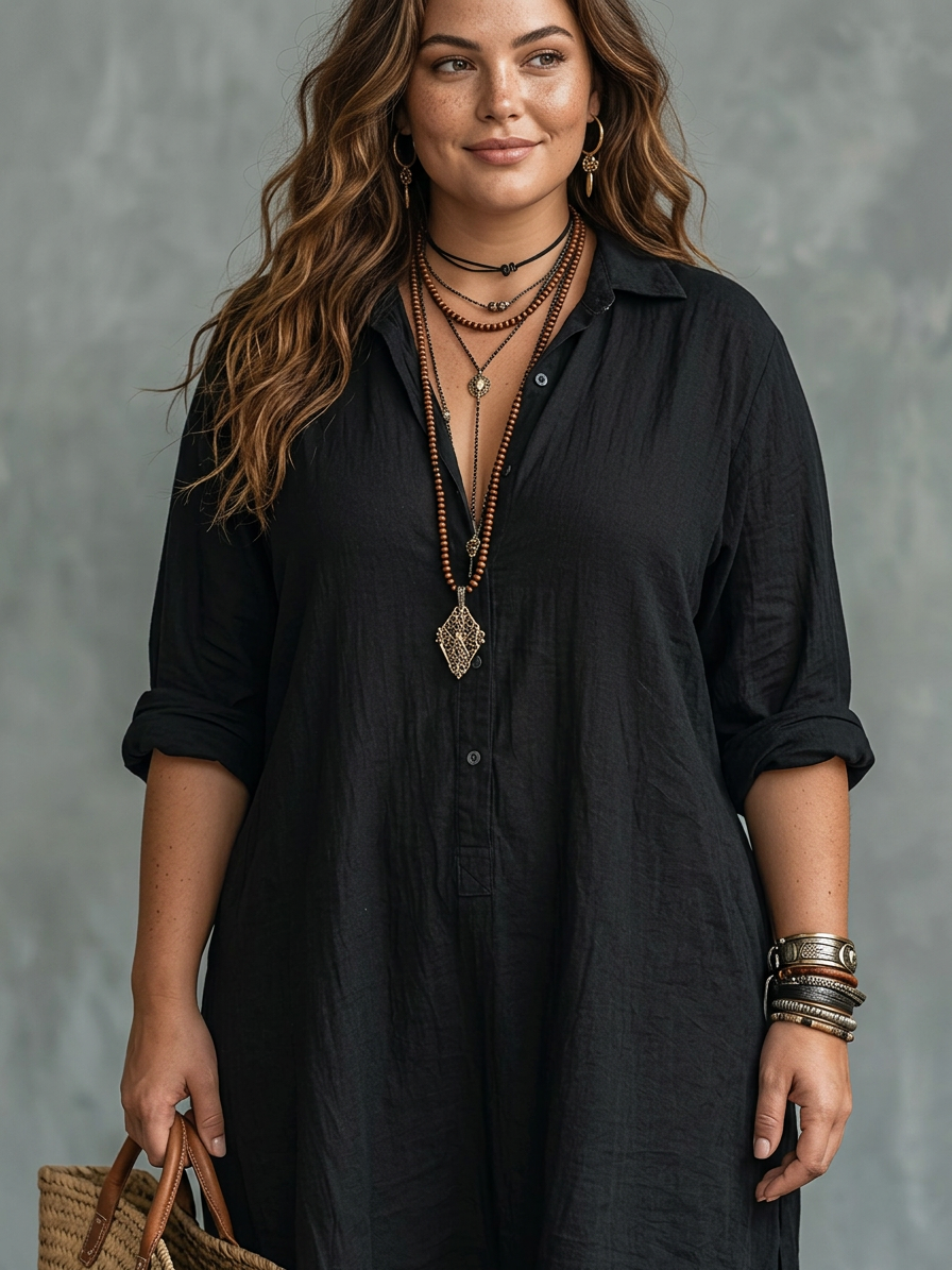 Soline | Maxi Fitted Dress with Buttons