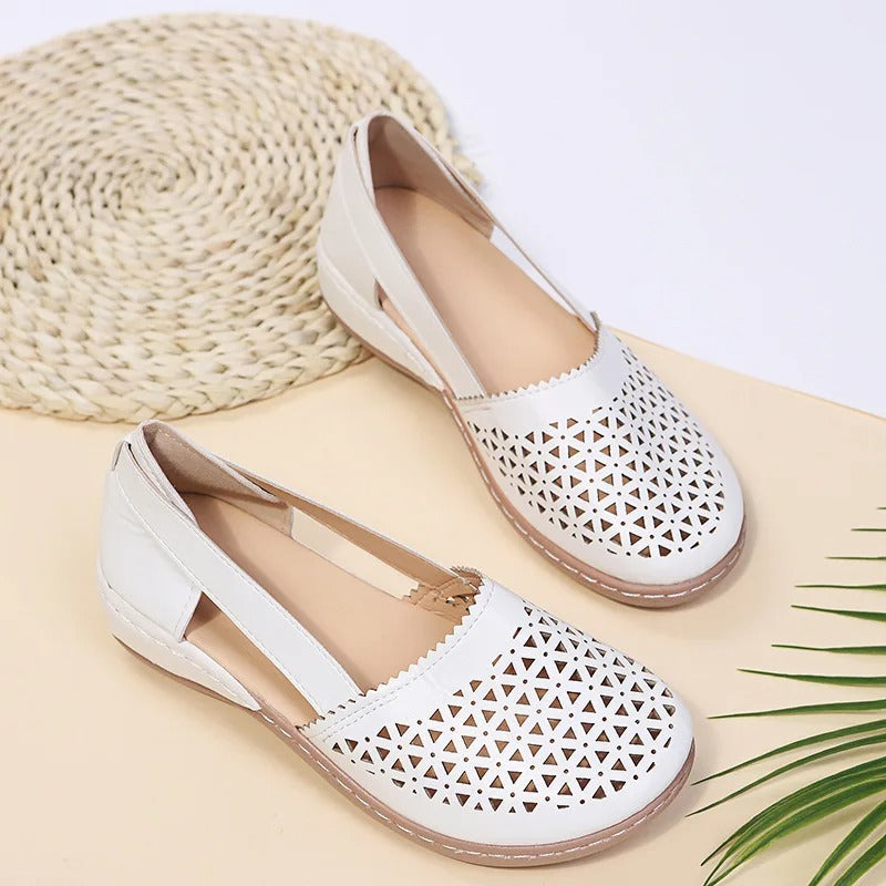 Iris | Perforated Slip-On Loafers